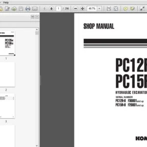KOMATSU PC12R-8 PC15R-8 HYDRAULIC EXCAVATOR SERVICE REPAIR MANUAL (WEBM000100) KOMATSU PC12R-8 PC15R-8 - PDF DOWNLOAD