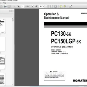 KOMATSU PC130-6K PC150LGP-6K HYDRAULIC EXCAVATOR OPERATION & MAINTENANCE MANUAL (UEAM000602) - PDF DOWNLOAD