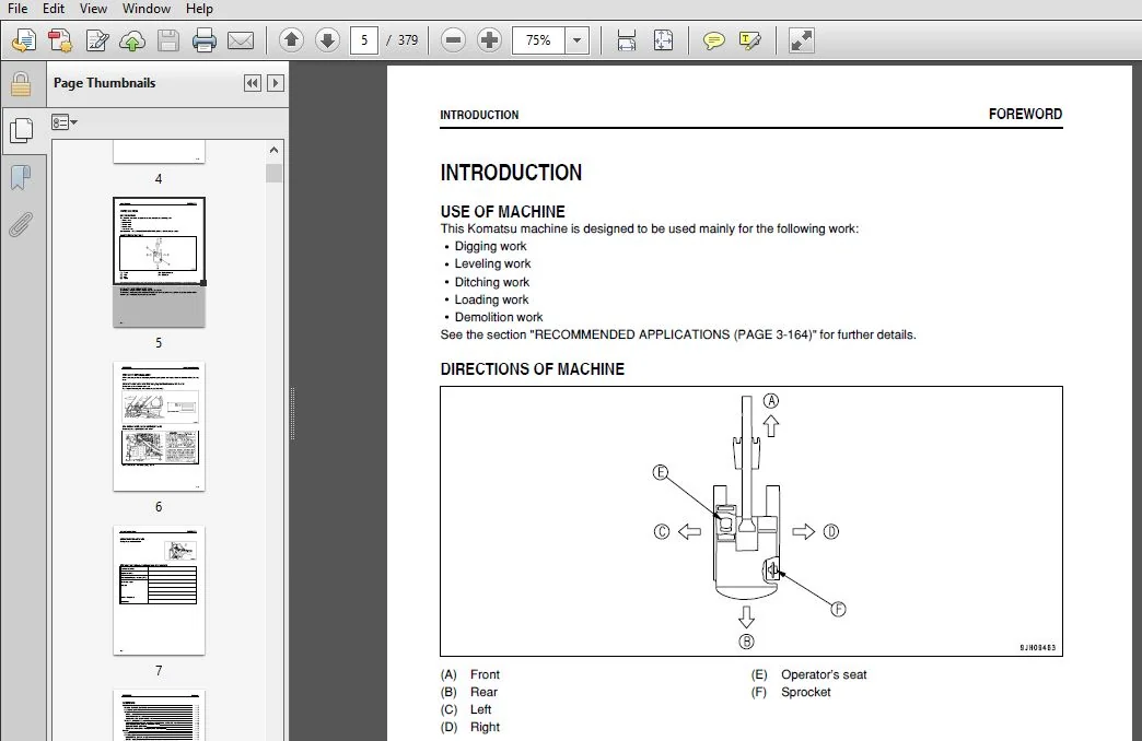 KOMATSU PC130-8 HYDRAULIC EXCAVATOR OPERATION & MAINTENANCE MANUAL (SN:80001 & UP) KOMATSU PC130 8 - PDF DOWNLOAD - Image 2