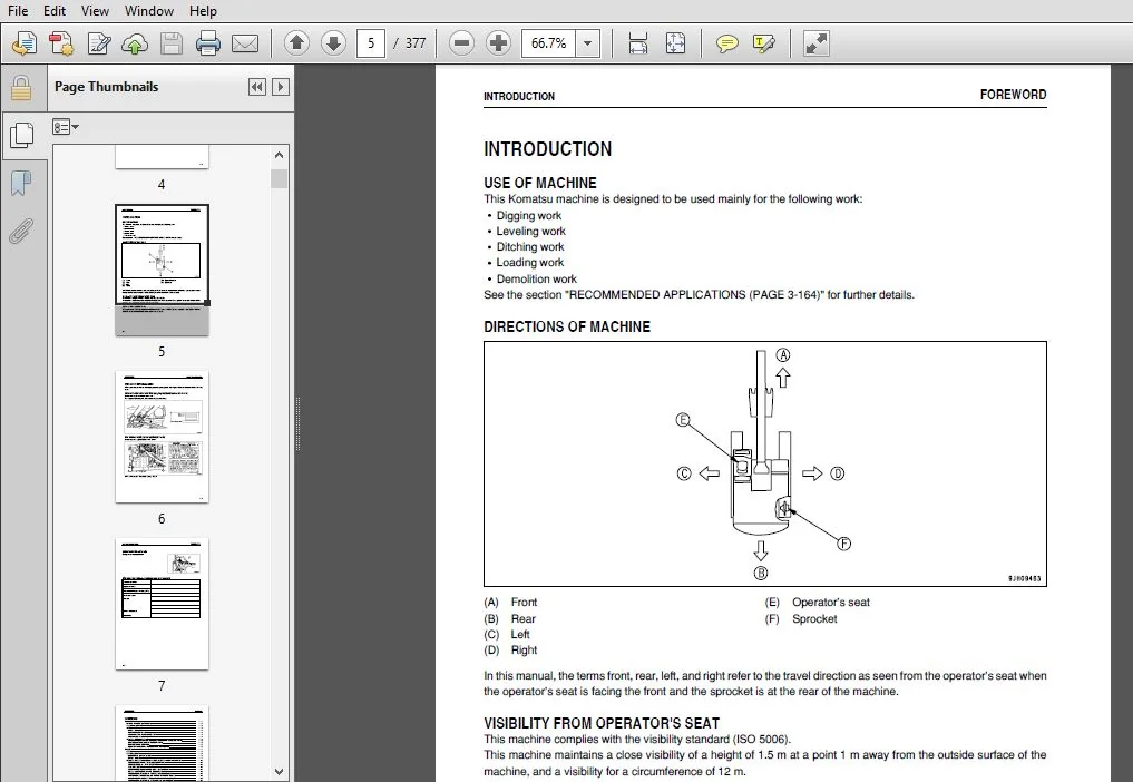 KOMATSU PC130-8 HYDRAULIC EXCAVATOR OPERATION & MAINTENANCE MANUAL (SN:82503 & UP) KOMATSU PC130-8 - PDF DOWNLOAD - Image 3