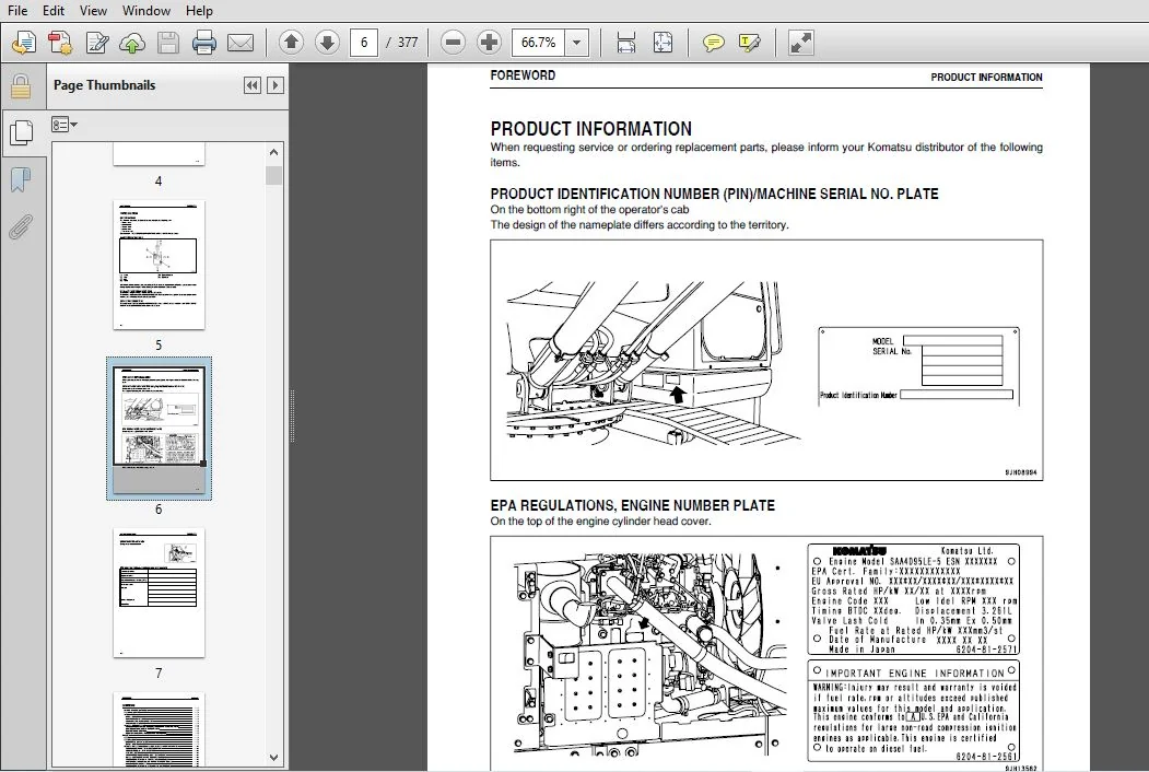 KOMATSU PC130-8 HYDRAULIC EXCAVATOR OPERATION & MAINTENANCE MANUAL (SN:82503 & UP) KOMATSU PC130-8 - PDF DOWNLOAD - Image 2