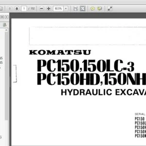 KOMATSU PC150,150LC-3 PC150HD,150NHD-3 HYDRAULIC EXCAVATOR OPERATION & MAINTENANCE MANUAL (SEAM021K0303) - PDF DOWNLOAD
