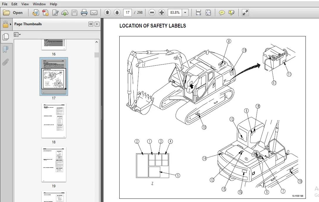 KOMATSU PC160LC-7 HYDRAULIC EXCAVATOR OPERATION & MAINTENANCE MANUAL (SN:11001 & UP) - PDF DOWNLOAD - Image 3