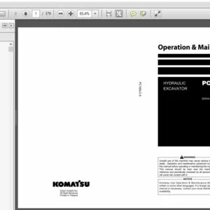 KOMATSU PC160LC-8 HYDRAULIC EXCAVATOR OPERATION & MAINTENANCE MANUAL (SN:C20001 & UP) KOMATSU PC160LC-8 - PDF DOWNLOAD