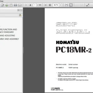 KOMATSU PC18MR-2 SERVICE REPAIR MANUAL (SN:15001 & UP) KOMATSU PC18MR-2 - PDF DOWNLOAD