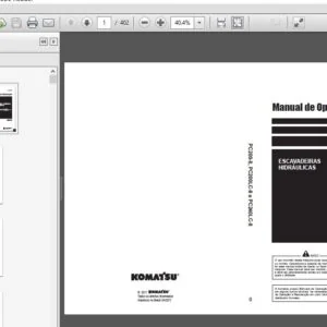 KOMATSU PC200-8 PC200LC-8 PC240LC-8 ESCAVADEIRAS HIDRÁULICAS Manual de Operação e Manutenção (PORTUGUESE) - PDF DOWNLOAD