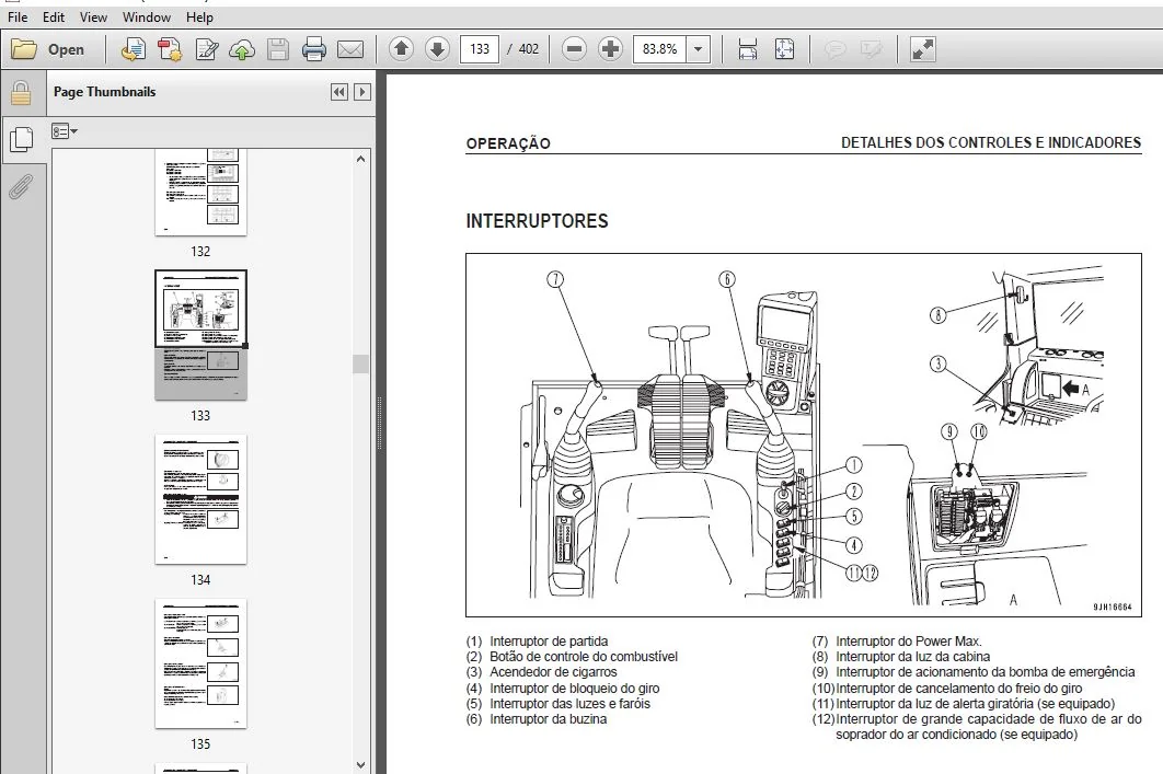 KOMATSU PC200-8 PC200LC-8 PC240LC-8 ESCAVADEIRAS HIDRÁULICAS Manual de Operação e Manutenção (PORTUGUESE) - PDF DOWNLOAD - Image 3