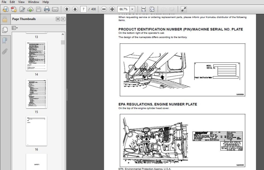 KOMATSU PC200-8 PC200LC-8 PC240LC-8 HYDRAULIC EXCAVATOR OPERATION ...