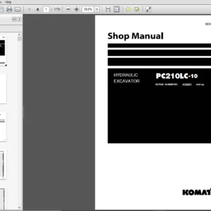 KOMATSU PC210LC-10 HYDRAULIC EXCAVATOR SERVICE REPAIR MANUAL (SEN05842-01) - PDF Download
