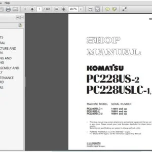 KOMATSU PC228US-2 PC228USLC-1,2 SERVICE REPAIR MANUAL (SEBM015903) KOMATSU PC228US 2 PC228USLC 1,2 - PDF DOWNLOAD