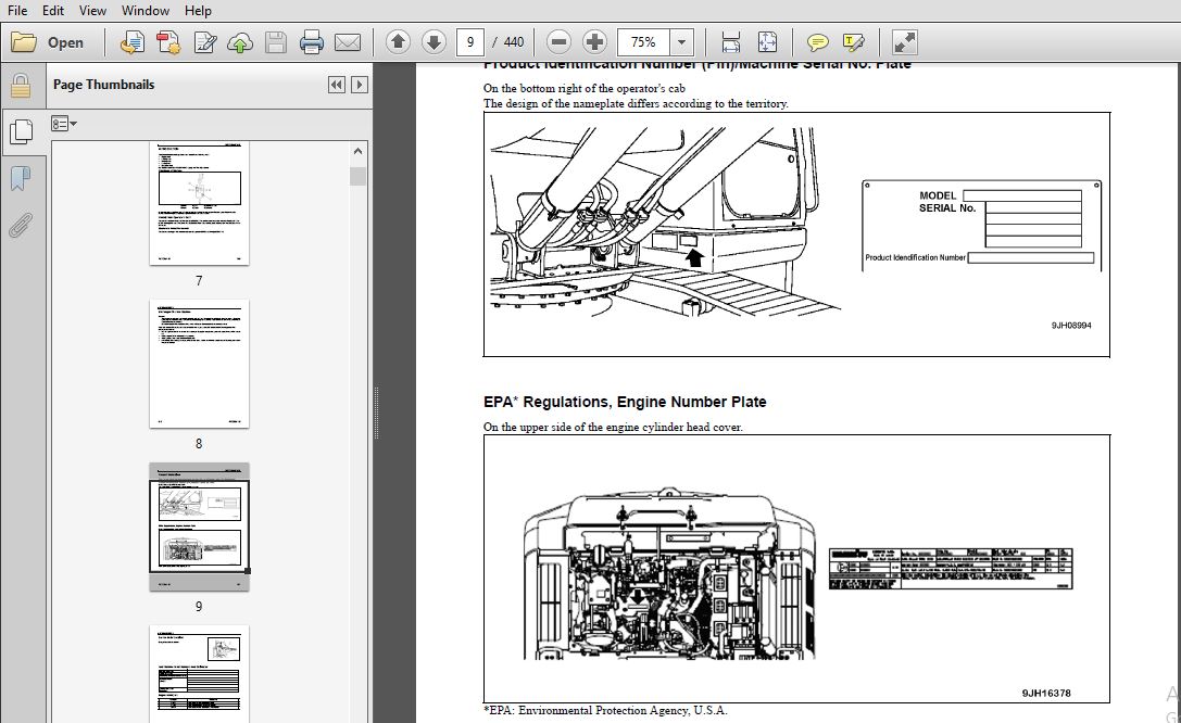 KOMATSU PC290LC-10 HYDRAULIC EXCAVATOR Operation & Maintenance Manual ...