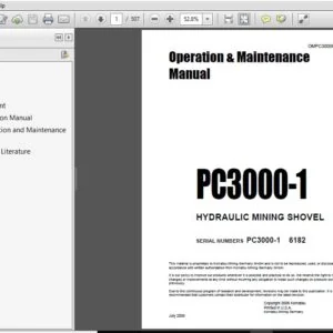 KOMATSU PC3000-1 HYDRAULIC MINING SHOVEL Operation & Maintenance Manual (SN:PC3000-1 6182) KOMATSU PC3000-1 - PDF DOWNLOAD