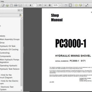 KOMATSU PC3000-1 HYDRAULIC MINING SHOVEL SERVICE REPAIR MANUAL (SN:PC3000-1 6171) KOMATSU PC3000-1 - PDF DOWNLOAD