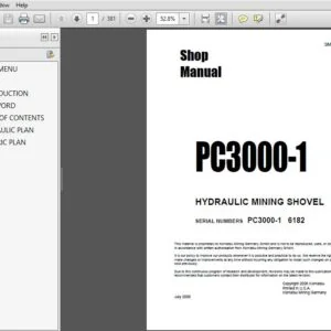 KOMATSU PC3000-1 HYDRAULIC MINING SHOVEL SERVICE REPAIR MANUAL (SNPC3000-1 6182) KOMATSU PC3000-1 - PDF DOWNLOAD