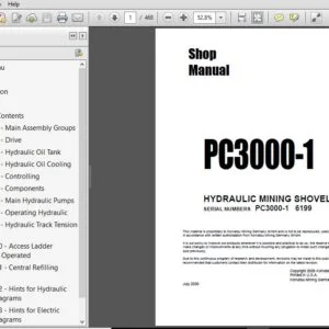 KOMATSU PC3000-1 HYDRAULIC MINING SHOVEL SERVICE REPAIR MANUAL (SN:PC3000-1 6199) KOMATSU PC3000-1 - PDF DOWNLOAD