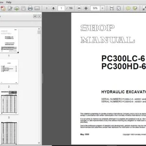 KOMATSU PC300LC-6 PC300HD-6 HYDRAULIC EXCAVATOR SERVICE REPAIR MANUAL(SN:A83001 and up) - PDF DOWNLOAD
