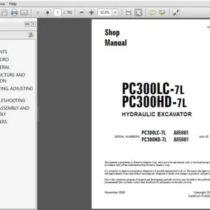 KOMATSU PC300LC-7L PC300HD-7L HYDRAULIC EXCAVATOR SERVICE REPAIR MANUAL (SN:A85001 & UP) - PDF DOWNLOAD