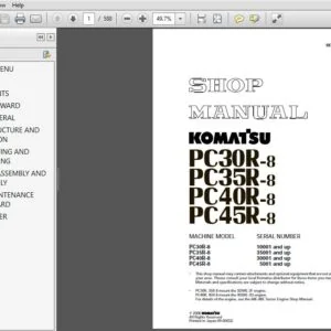 KOMATSU PC30R-8 PC35R-8 PC40R-8 PC45R-8 SERVICE REPAIR MANUAL (SEBM012604) KOMATSU PC30R-8 PC35R-8 - PDF DOWNLOAD