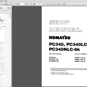 KOMATSU PC340, PC340LC-6k PC340NLC-6k SERVICE REPAIR MANUAL (EEBM000804) - PDF DOWNLOAD