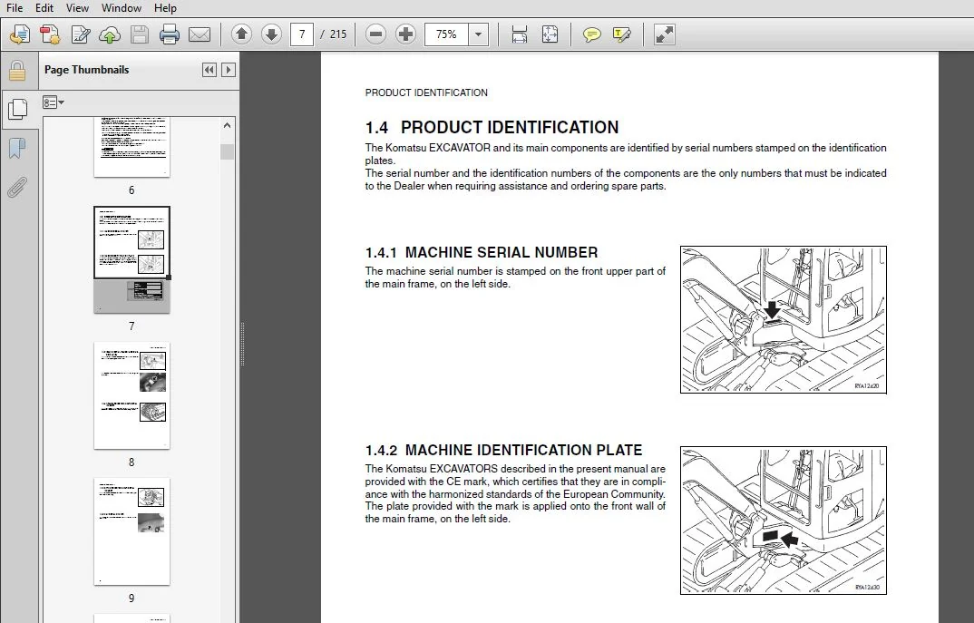 KOMATSU PC35R-8 PC45R-8 DELUXE HYDRAULIC EXCAVATOR OPERATION & MAINTENANCE MANUAL (WEAM003202) - PDF DOWNLOAD - Image 4