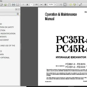 KOMATSU PC35R-8 PC45R-8 HYDRAULIC EXCAVATOR OPERATION & MAINTENANCE MANUAL (WEAM003200) KOMATSU PC35R-8 PC45R-8 - PDF DOWNLOAD