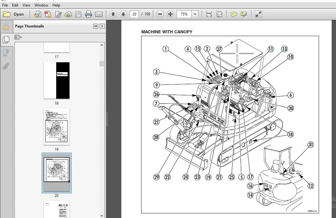 KOMATSU PC35R-8 PC45R-8 HYDRAULIC EXCAVATOR OPERATION & MAINTENANCE MANUAL (WEAM003200) KOMATSU PC35R-8 PC45R-8 - PDF DOWNLOAD - Image 3