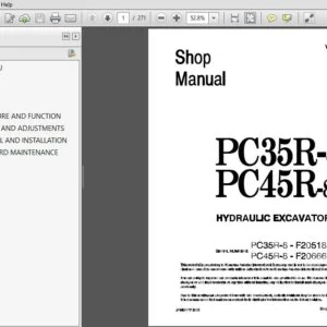 KOMATSU PC35R-8 PC45R-8 HYDRAULIC EXCAVATOR SERVICE REPAIR MANUAL (SN:F20518 & UP)(SN:F20666 & UP) KOMATSU PC35R-8 PC45R-8 - PDF DOWNLOAD