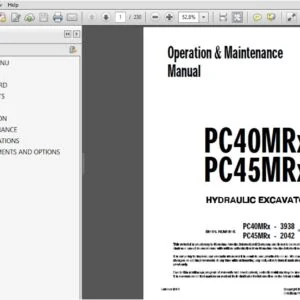 KOMATSU PC40MRx-1 PC45MRx-1 HYDRAULIC EXCAVATOR Operation Maintenance Manual (SEAM043000T) - PDF DOWNLOAD