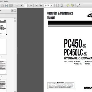 KOMATSU PC450-6K PC450LC-6K HYDRAULIC EXCAVATOR Operation & Maintenance Manual (SN:K30001 AND UP) - PDF DOWNLOAD
