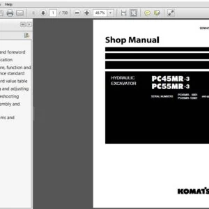 KOMATSU PC45MR-3 PC55MR-3 HYDRAULIC EXCAVATOR SERVICE REPAIR MANUAL (SEN04597- 06) KOMATSU PC45MR-3 - PDF DOWNLOAD