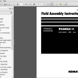 KOMATSU PC490LC-10 HYDRAULIC EXCAVATOR Field Assembly Instruction (SN:80001 & UP) KOMATSU PC490LC-10 - PDF DOWNLOAD