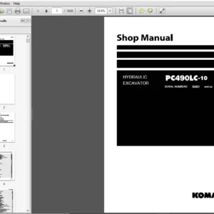 KOMATSU PC490LC-10 HYDRAULIC EXCAVATOR SERVICE REPAIR MANUAL (SN:80001 and up) - PDF Download
