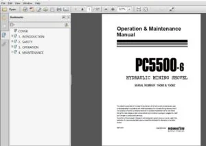 KOMATSU PC5500-6 HYDRAULIC MINING SHOVEL Operation & Maintenance Manual (SN:15060 & 15062) KOMATSU PC5500-6 - PDF DOWNLOAD