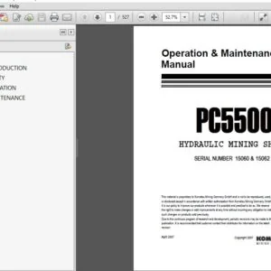 KOMATSU PC5500-6 HYDRAULIC MINING SHOVEL Operation & Maintenance Manual (SN:15060 & 15062) KOMATSU PC5500-6 - PDF DOWNLOAD