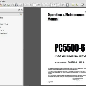 KOMATSU PC5500-6 HYDRAULIC MINING SHOVEL Operation & Maintenance Manual (SN:PC5500-6 15018) KOMATSU PC5500-6 - PDF DOWNLOAD