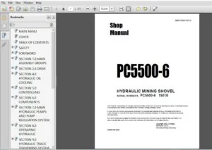 KOMATSU PC5500-6 HYDRAULIC MINING SHOVEL SERVICE REPAIR MANUAL (SN:15018) KOMATSU PC5500 6 - PDF DOWNLOAD