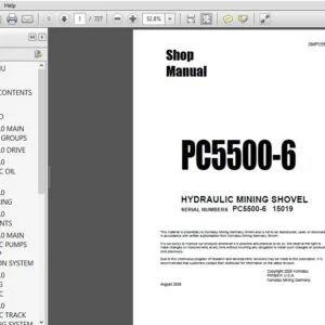 KOMATSU PC5500-6 HYDRAULIC MINING SHOVEL SERVICE REPAIR MANUAL (SN:15019) KOMATSU PC5500 6 - PDF DOWNLOAD