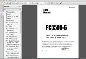 KOMATSU PC5500-6 HYDRAULIC MINING SHOVEL SERVICE REPAIR MANUAL (SN:15027) - PDF DOWNLOAD