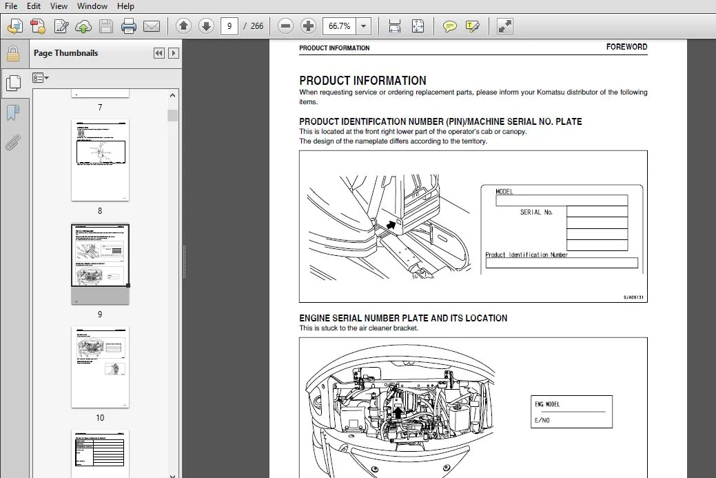 KOMATSU PC58UU-3 HYDRAULIC EXCAVATOR OPERATION & MAINTENANCE MANUAL (SN:22001 & UP) KOMATSU PC58UU 3 - PDF DOWNLOAD - Image 3