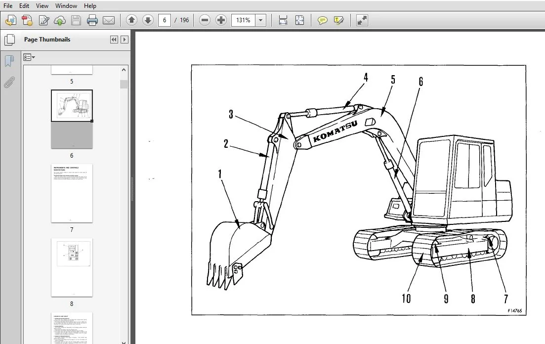 KOMATSU PC60-6 CUSTOM HYDRAULIC EXCAVATOR OPERATION & MAINTENANCE MANUAL (SN:34101 & UP) KOMATSU PC60-6 - PDF DOWNLOAD - Image 2