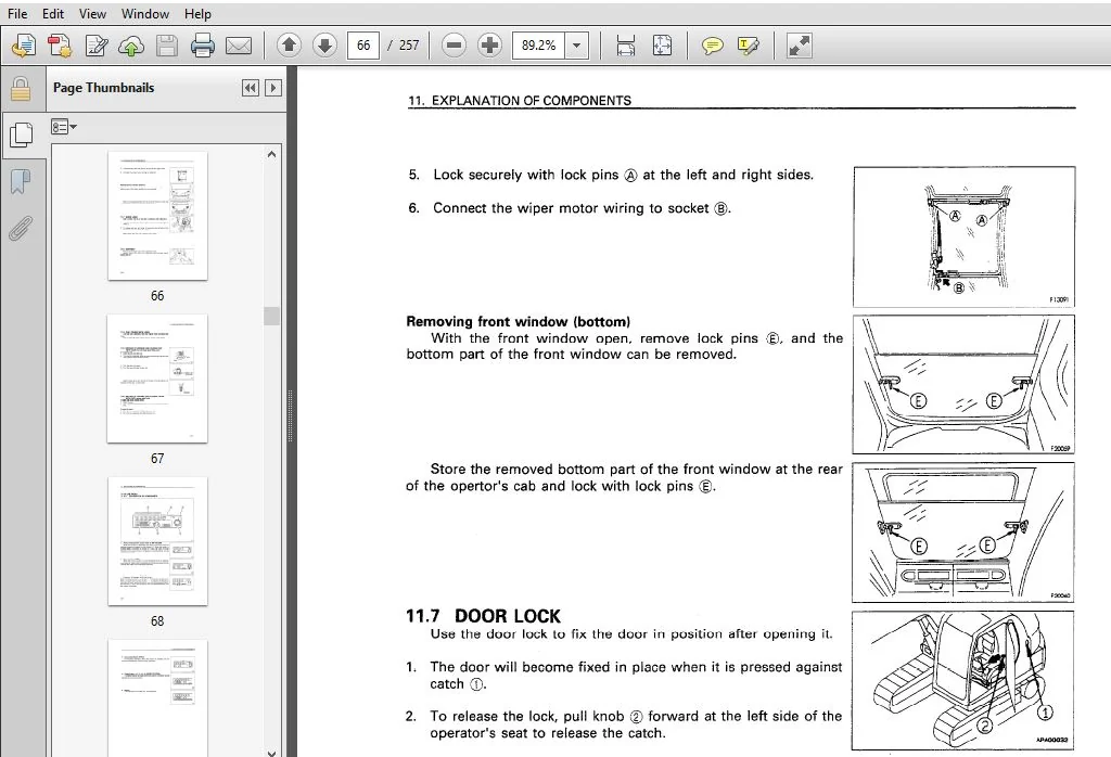 KOMATSU PC60-7 HYDRAULIC EXCAVATOR OPERATION & MAINTENANCE MANUAL (SN:45001 & UP) KOMATSU PC60-7 - PDF DOWNLOAD - Image 3