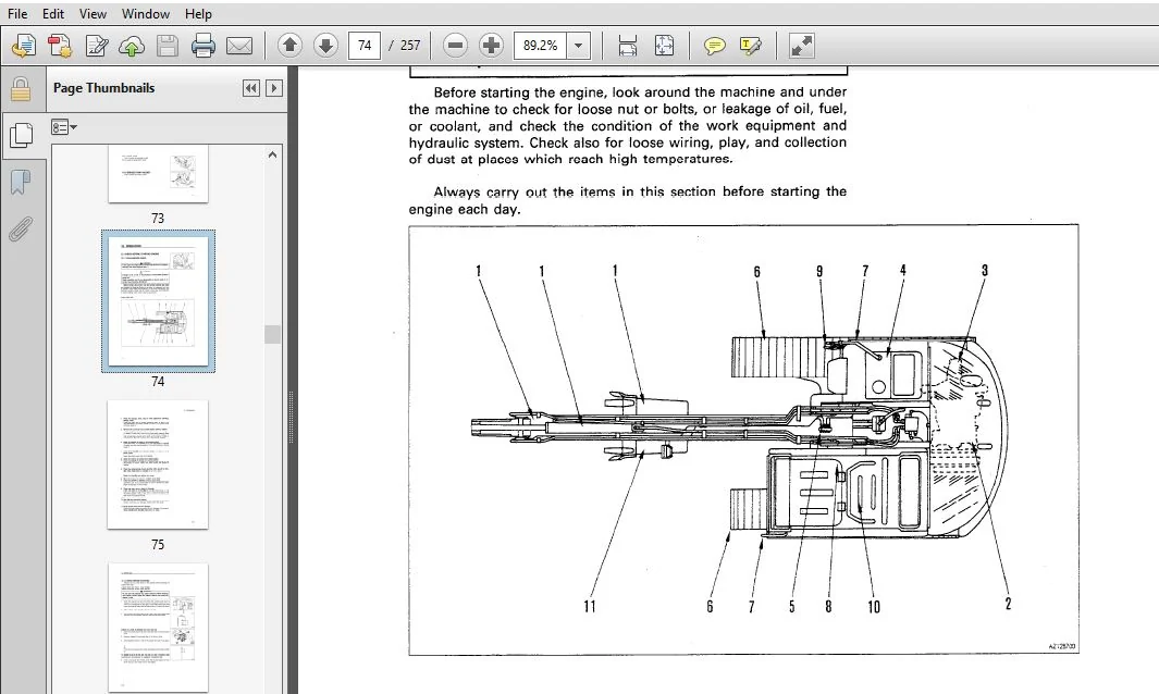 KOMATSU PC60-7 HYDRAULIC EXCAVATOR OPERATION & MAINTENANCE MANUAL (SN:45001 & UP) KOMATSU PC60-7 - PDF DOWNLOAD - Image 4