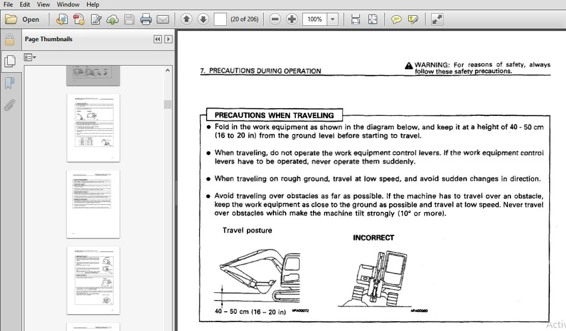 KOMATSU PC60-7 HYDRAULIC EXCAVATOR OPERATION & MAINTENANCE MANUAL (SN:48878 & UP) KOMATSU PC60 7 - PDF DOWNLOAD - Image 3