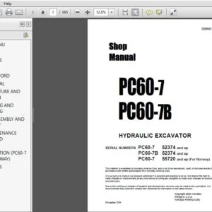 KOMATSU PC60-7 PC60-7B HYDRAULIC EXCAVATOR SERVICE REPAIR MANUAL - PDF DOWNLOAD