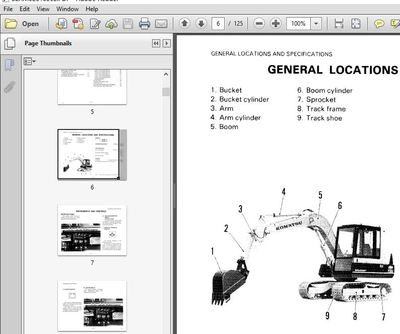 KOMATSU PC60,60L,60U-5 HYDRAULIC EXCAVATOR OPERATION & MAINTENANCE MANUAL(SEAM02010502) - PDF DOWNLOAD - Image 3