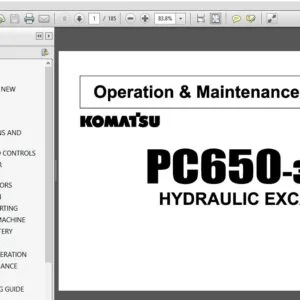 KOMATSU PC650-3 HYDRAULIC EXCAVATOR OPERATION & MAINTENANCE MANUAL (SN:10501 & UP) KOMATSU PC650-3 - PDF DOWNLOAD