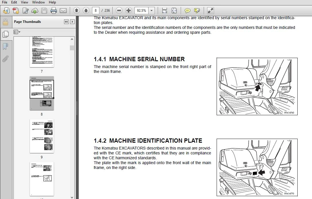 KOMATSU PC75R-2 HYDRAULIC EXCAVATOR OPERATION & MAINTENANCE MANUAL (SN:22E5210001 and up) KOMATSU PC75R-2 - PDF DOWNLOAD - Image 3