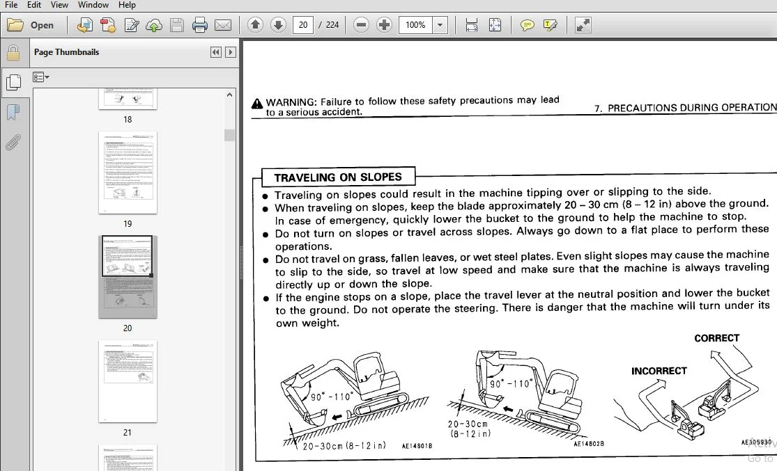 KOMATSU PC75UU-3 HYDRAULIC EXCAVATOR OPERATION & MAINTENANCE MANUAL (SN:19001 & UP) KOMATSU PC75UU-3 - PDF DOWNLOAD - Image 3