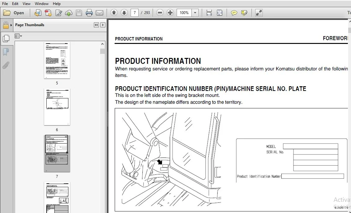 KOMATSU PC78MR-6 HYDRAULIC EXCAVATOR OPERATION & MAINTENANCE MANUAL (SN:4001 & UP) KOMATSU PC78MR 6 - PDF DOWNLOAD - Image 4