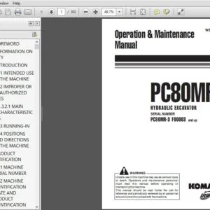 KOMATSU PC80MR-3 HYDRAULIC EXCAVATOR OPERATION & MAINTENANCE MANUAL (SN:F00003 & UP) KOMATSU PC80MR-3 - PDF DOWNLOAD